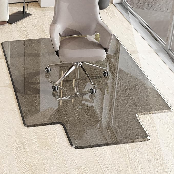 MESAILUP Beveled Edge Irregular Office Chair Mat by MESAILUP