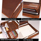 JinRuiKJ Leather Portfolio for Men, Business Portfolio Binder for A4/Pad - Image 5