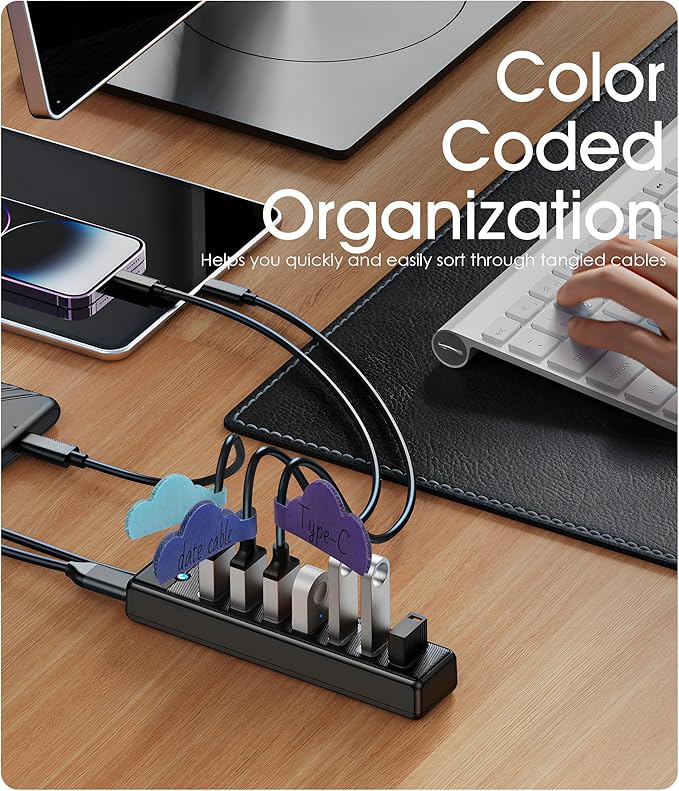 Nearockle 36Pcs Cable Labels for Organizing Wires and Identification, Upgraded - Image 6
