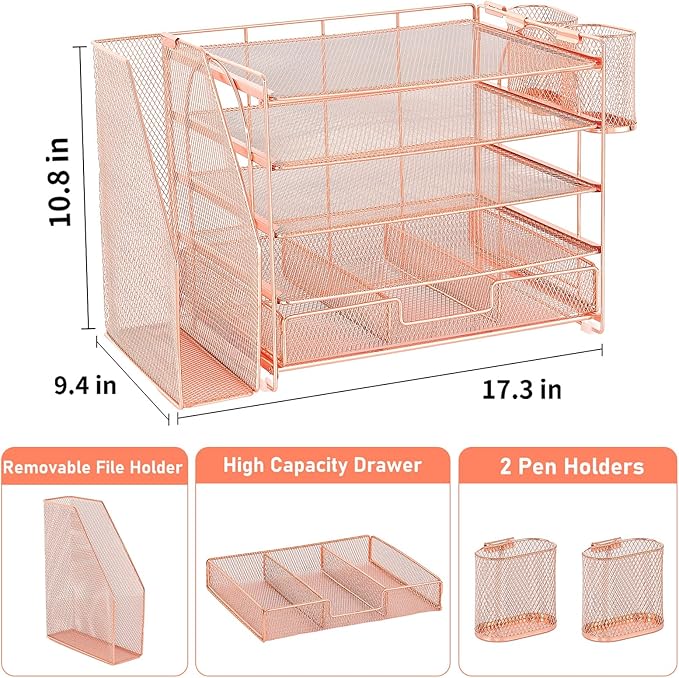 OPNICE Desk Organizer, 5-Tier Paper File Organizer - Image 7