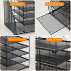 LEKETREE Desk Organizers and Accessories, 5-Tier Paper Letter Tray Organizer - Image 6