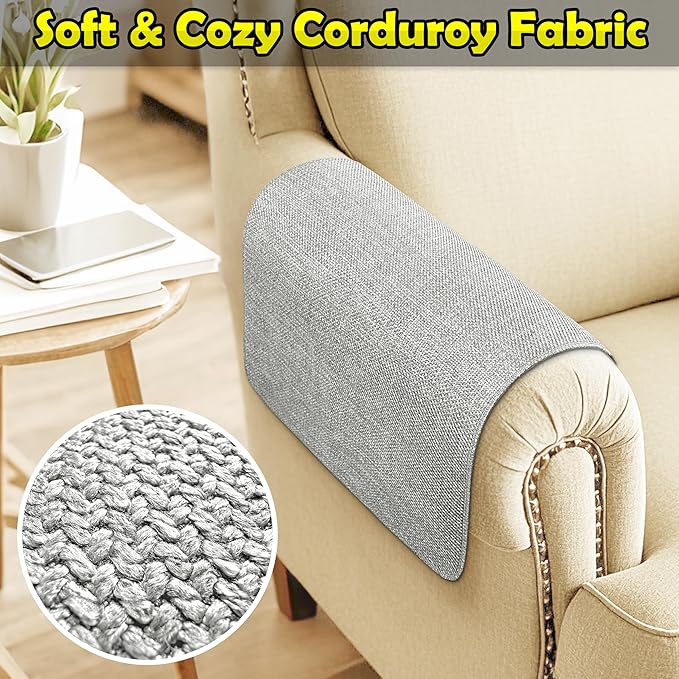 Couch Arm Covers, Waterproof Armrest Cover - Image 4