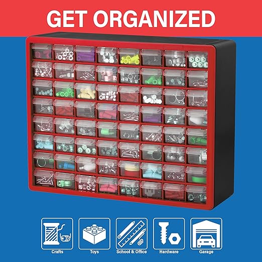 Akro-Mils 64-Drawer Plastic Drawer Storage Cabinet - Image 4