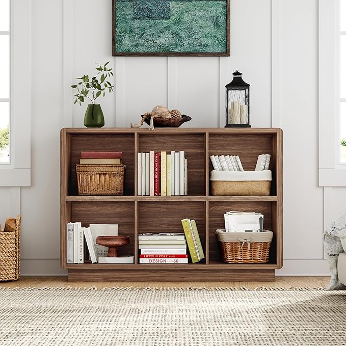 ChooChoo 6 Cube Storage Organizer, Wooden Bookcase - Image 6