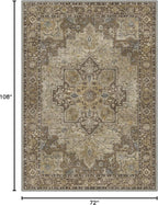 GENIMO 6x9 Area Rugs for Living Room, Machine Washable Non Slip Vintage Rugs - Image 2