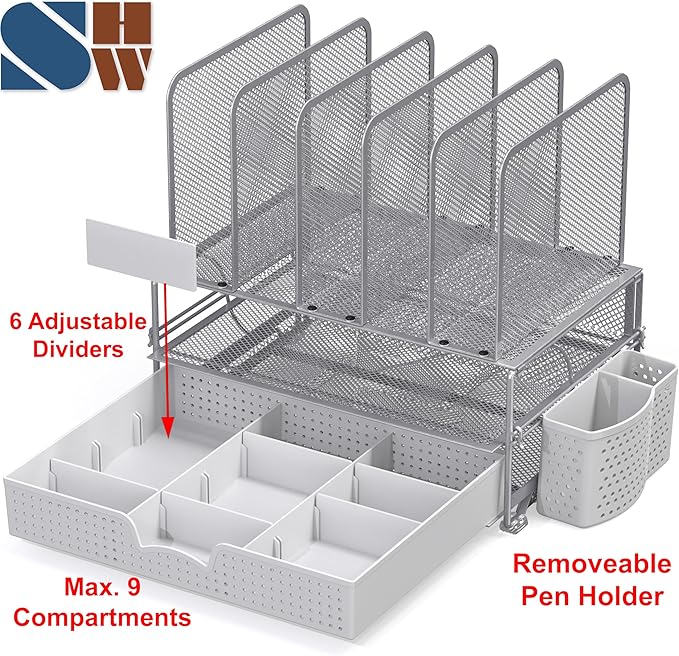 Simple Houseware Mesh Desk Organizer - Image 3
