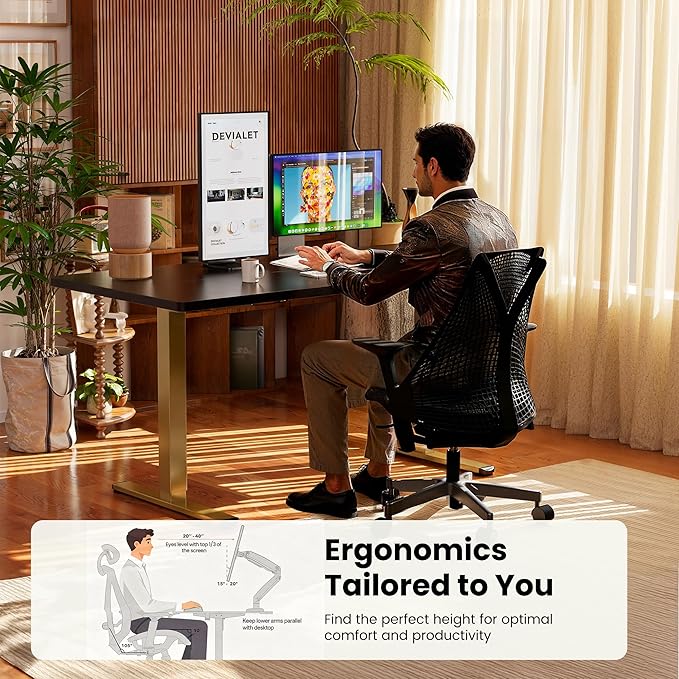ErGear Height Adjustable Electric Standing Desk, 31.5 x 18.9 Inches Sit Stand - Image 7