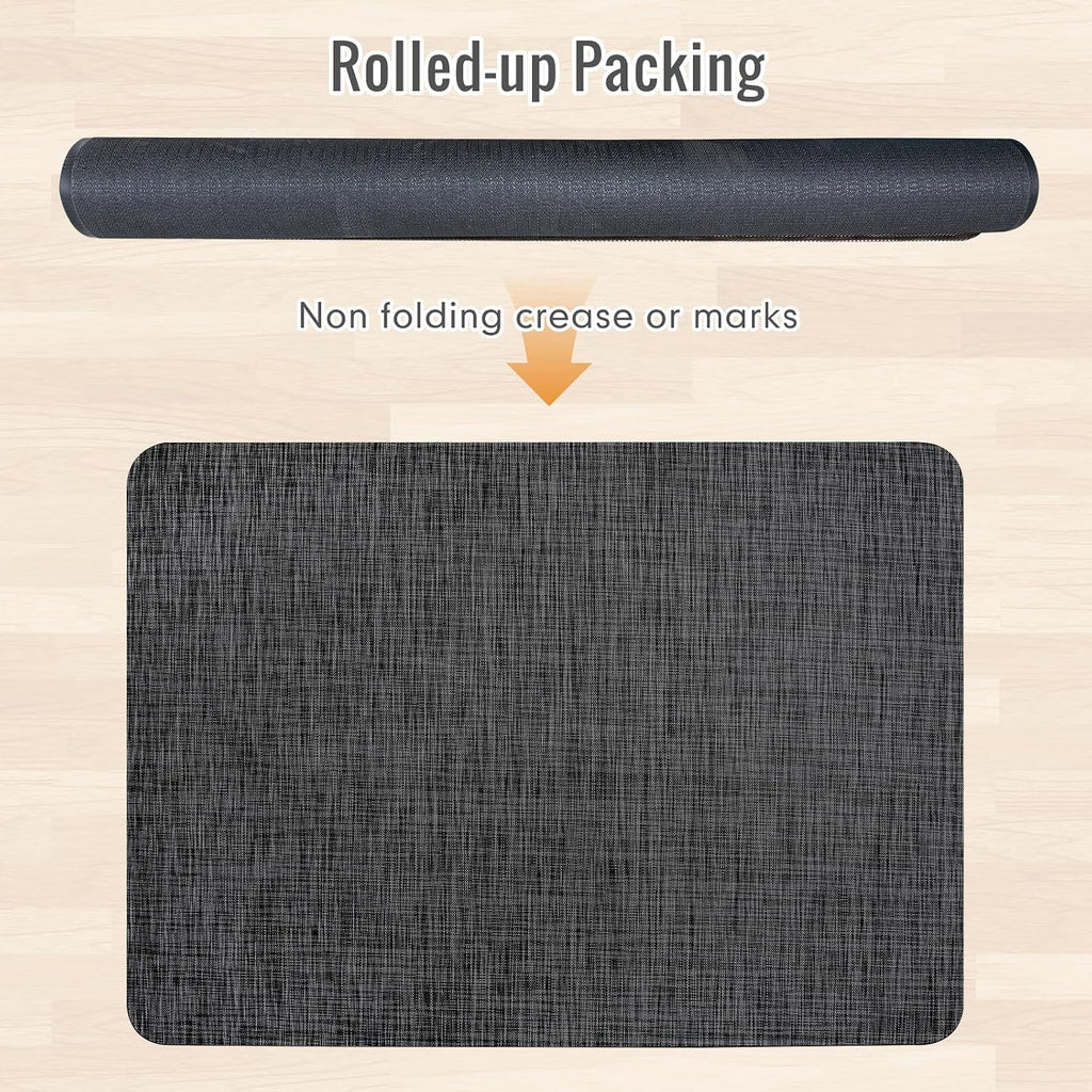 Office Chair Mat for Hardwood Floor 36x48 Inch, Non-Slip Heavy Duty Floor Protector, Easy Glide PVC Mat for Rolling Chairs, Ideal for Wood Tile & Hard Floors(Black)