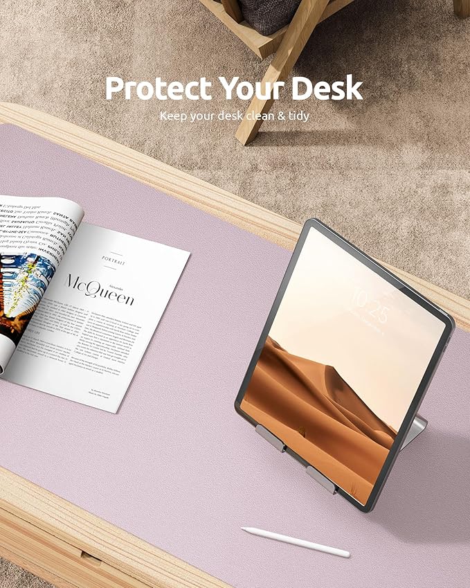 YSAGi Leather Desk Protector, Office Mat, Large Mouse Mat, Non-Slip PU Leather - Image 7
