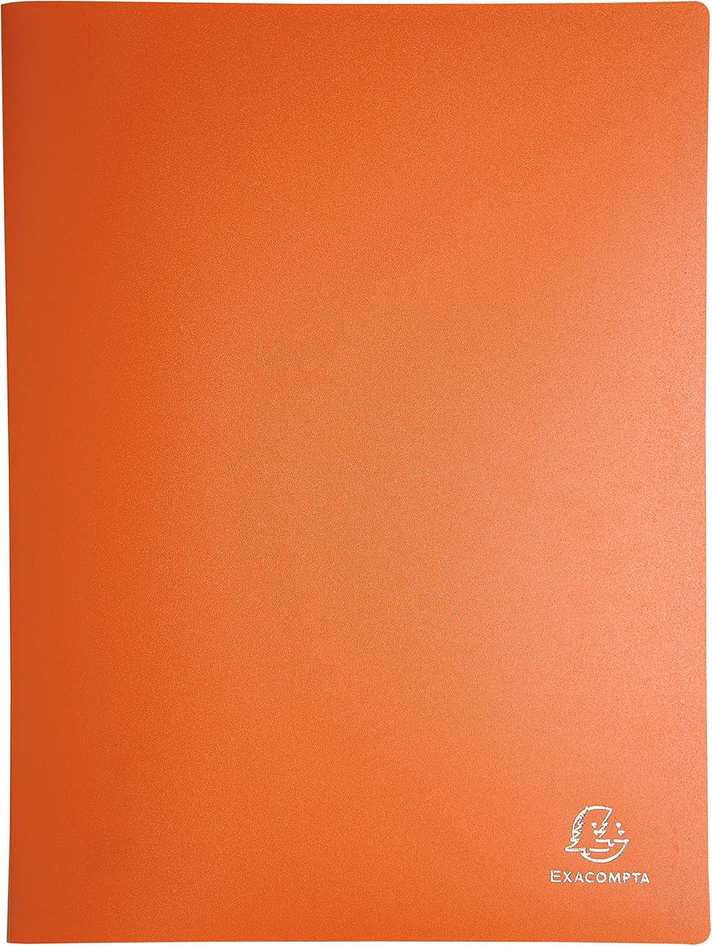 Exacompta - Ref 8820E - Semi-Rigid PP Display Book - Suitable for A4 Documents, Wipeable Cover, 500 Micron Polypropylene, 20 Pockets, 40 Viewing Pages - Assorted Colours (Pack of 10)
