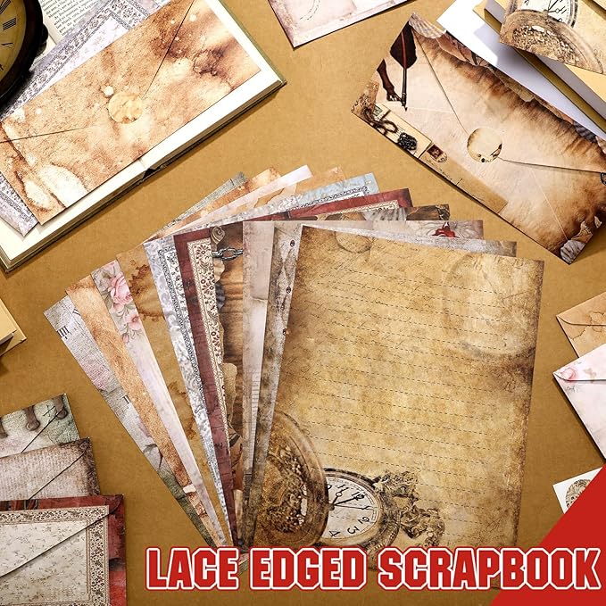 TaoBary 160 Pcs Stationery Paper Set 50 Double Sided Stationery Papers - Image 4