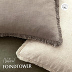 Foindtower Set of 2 Decorative Linen Fringe Throw Pillow Covers Cozy Boho - Image 4