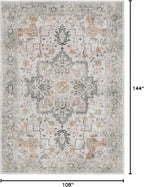 GENIMO 9x12 Area Rugs for Living Room, Non Slip Machine Washable Vintage Rugs - Image 2