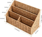 DINGTAI Woven Mail Organizer Countertop, 12 Inch Mail Organizer Basket - Image 5