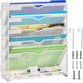 Lavatino 6-Tier Hanging File Organizer, Wall Mount File Holder by Lavatino
