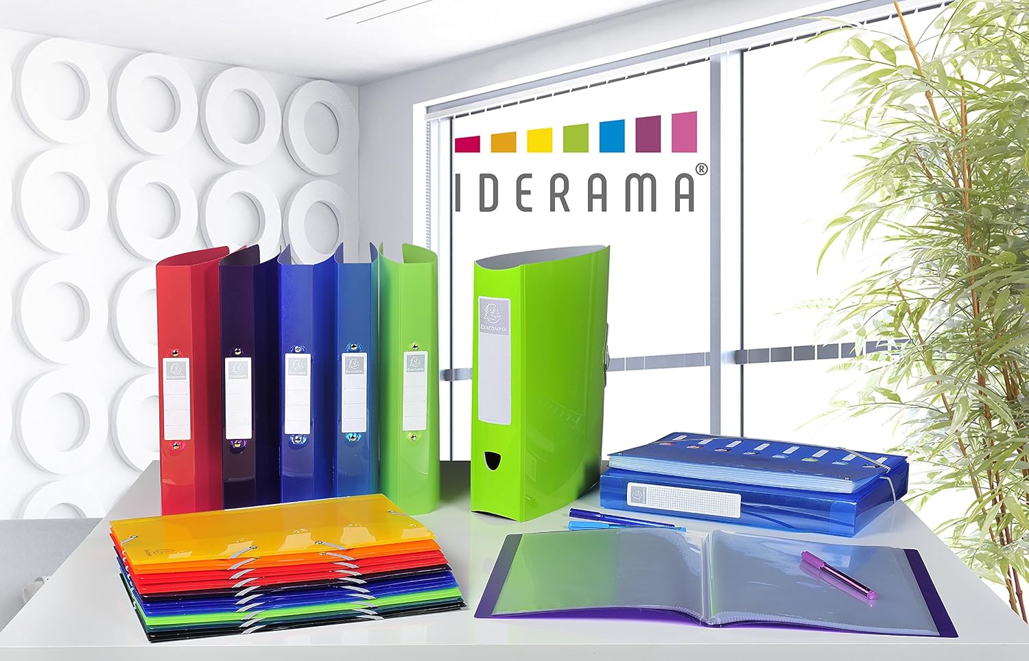 Exacompta - Ref 85872E - Iderama Collection - Semi-Rigid Display Book - 240 x 320mm in Size, Suitable for A4 Documents, 40 Pockets, 0.5mm Polypropylene - Light Blue