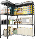 M MZG 4 Tiers Storage Shelves Load 1200LBS, Metal Shelving Wire Metal Shelving