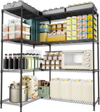 M MZG 4 Tiers Storage Shelves Load 1200LBS, Metal Shelving Wire Metal Shelving