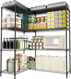 M MZG 4 Tiers Storage Shelves Load 1200LBS, Metal Shelving Wire Metal Shelving by MEIGAOPLASTICANDMETALHKCOLIMITED