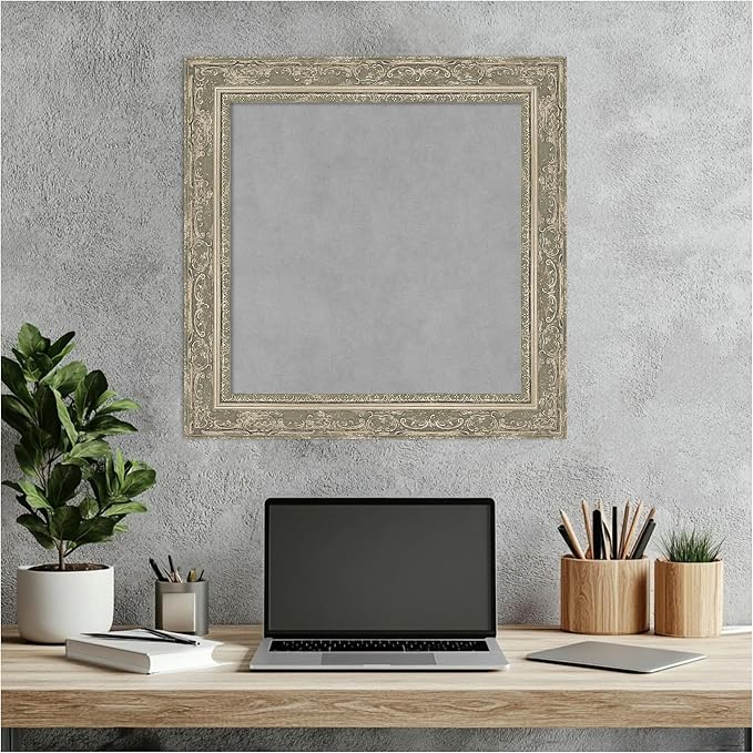 Amanti Art Silver Framed Magnetic Board 20x20 Small Vision Board - Image 6