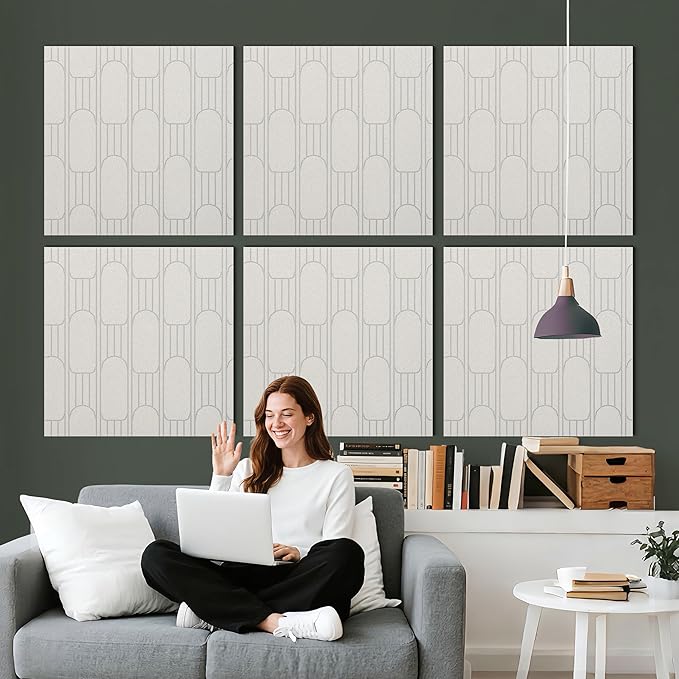 Reverbeon 6 PCS Acoustic Panels, 23.6x23.6 Inch Sound Absorbing Panels by Reverbeon