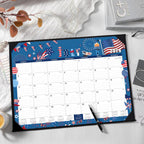 Desk Calendar 2026-2027, July 2026 - December 2027, 22"×17" | 18 Monthly Large Desk Calendar 2026-2027, 2 Corner Protectors & 2 Hanging Hooks, Large Ruled Blocks