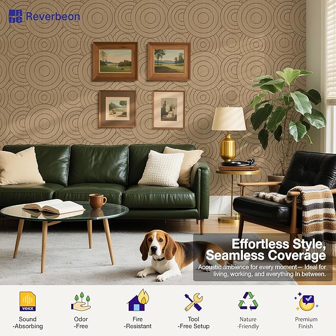 Reverbeon 6 PCS Acoustic Panels, 23.6x23.6 Inch Sound Absorbing Panels - Image 5
