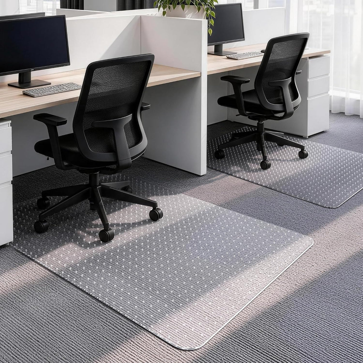 Office Chair Mat for Low-Pile Carpet 36" x 48", 2-Pack Office and H...