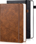 CAGIE Lined Journal for Men Women, Tree Growth Ring Leather Bound Journal by CAGIE