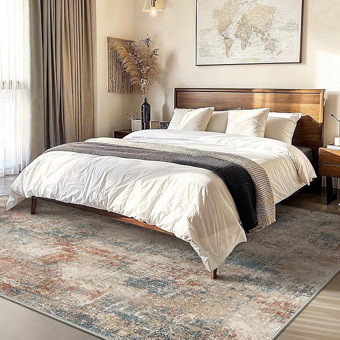 GENIMO Washable Area Rugs for Living Room, 6x9 Modern Non Slip Rugs, Low Pile - Image 7