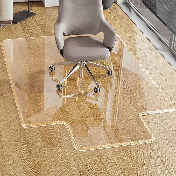 MESAILUP Beveled Edge Irregular Office Chair Mat by MESAILUP