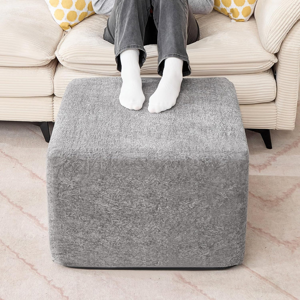 23.6'' square pouf boneless ottoman foot rest with, main product view