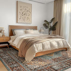 GENIMO 4x6 Area Rugs for Living Room, Machine Washable Rug, Non Slip Vintage - Image 3