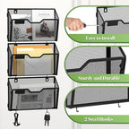 YINGHUA 3 Pack Mesh File Holders Wall Mounted - Image 4