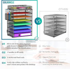 GoldOrcle 8 Tier Paper Letter Tray Organizer - Image 5