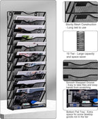 Solinxe 10-Tier Wall File Organizer, Mesh Mail Organizer Wall Mounted Paper - Image 5
