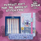 Disney Stitch Stationery Supplies Set Notebook Pencil Case & Ballpoint Pens or - Image 3