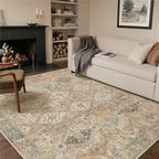 GENIMO 9x12 Area Rugs for Living Room, Machine Washable Non Slip Vintage Rugs