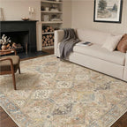 GENIMO 8x10 Area Rugs for Living Room, Machine Washable Non Slip Vintage Rugs by GENIMO