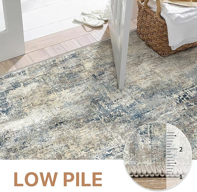 GENIMO Washable Area Rugs for Living Room, 10x12 Modern Non Slip Rugs, Low Pile - Image 5
