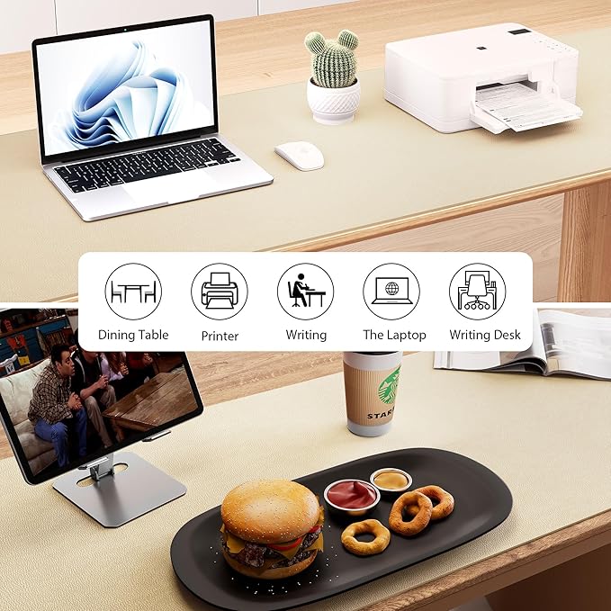 Aothia Leather Desk Pad Protector, Office Desk Mat, Large Mouse Pad, Laptop - Image 6