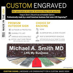Engraved Name Plates for Door Sign Personalized Cranberry Marble Pattern - Image 3