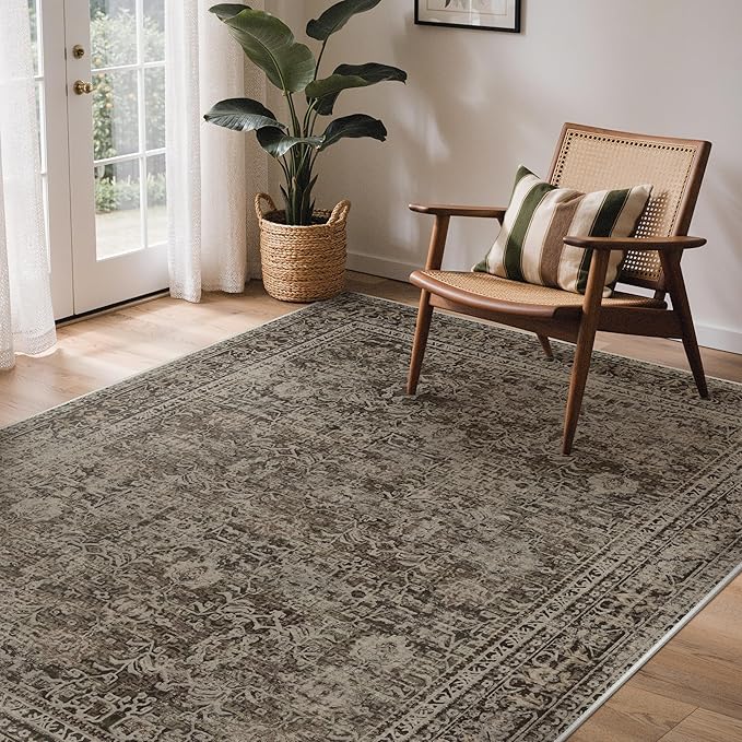 GENIMO 6x9 Area Rug Machine Washable Boho Rug by GENIMO