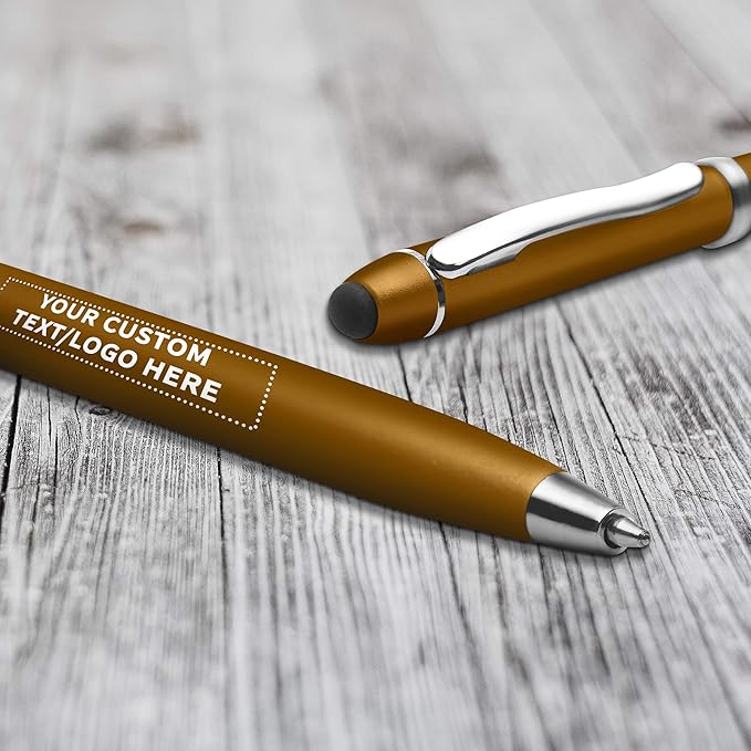 DISCOUNT PROMOS Custom Twist Action Plastic Stylus Pens, Personalized Bulk Pack - Image 7