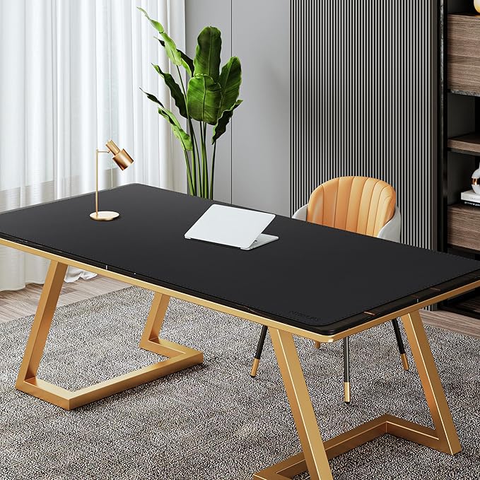 Mydours Giant Desk Mat, 63 x 28 inch Extended PU Leather Desk Pad, Gaming Desk - Image 3