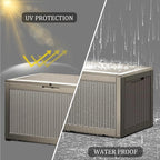 TARKARI 100 Gallon Lockable Resin Deck Box, Waterproof & UV-Resistant Outdoor - Image 3
