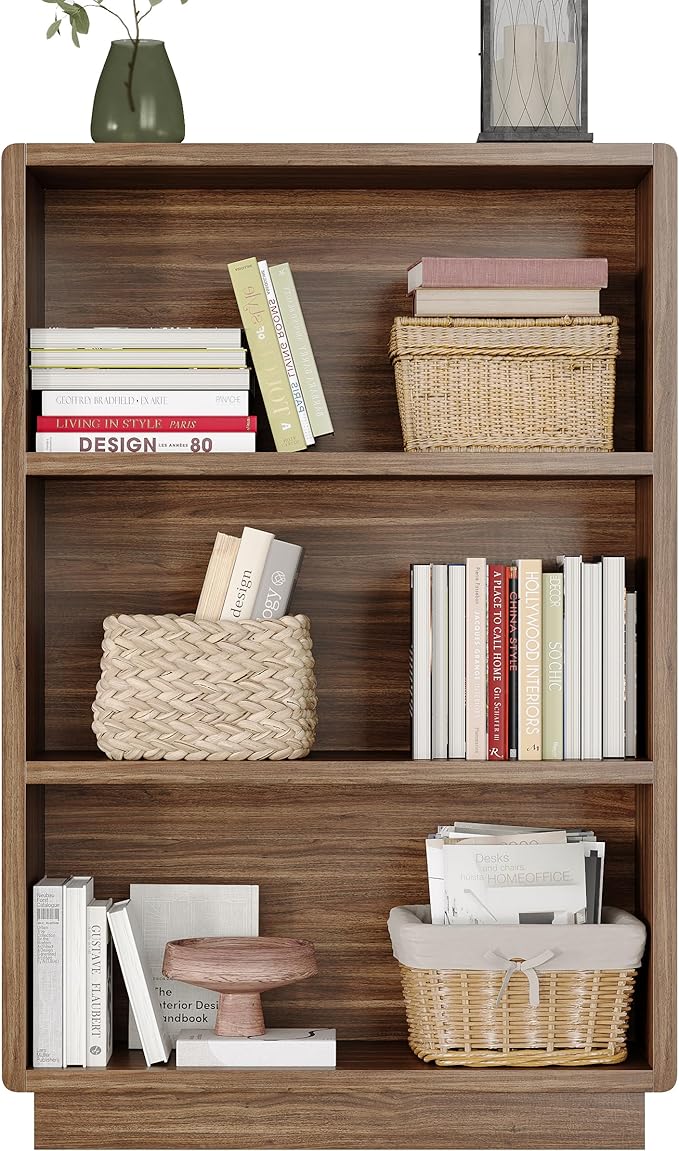 ChooChoo 3-Tier Bookcase, Wooden Bookshelf, Farmhouse Bookshelf - Image 4