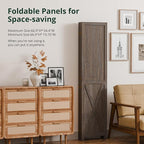 Cozy Castle Wood Room Divider, 6 Panels Folding Privacy Screen, 66.9'' Wall - Image 3