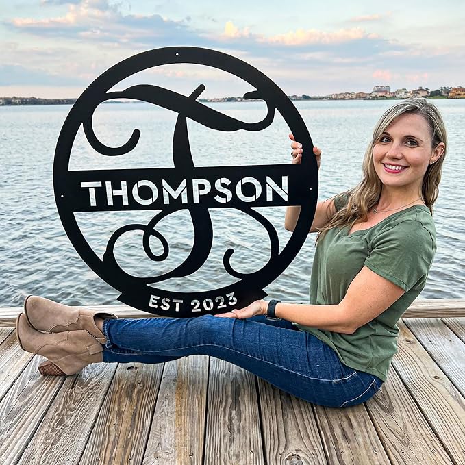 RealSteel Farmhouse Decor, Custom Metal Signs, Last Name Sign, House Warming - Image 4