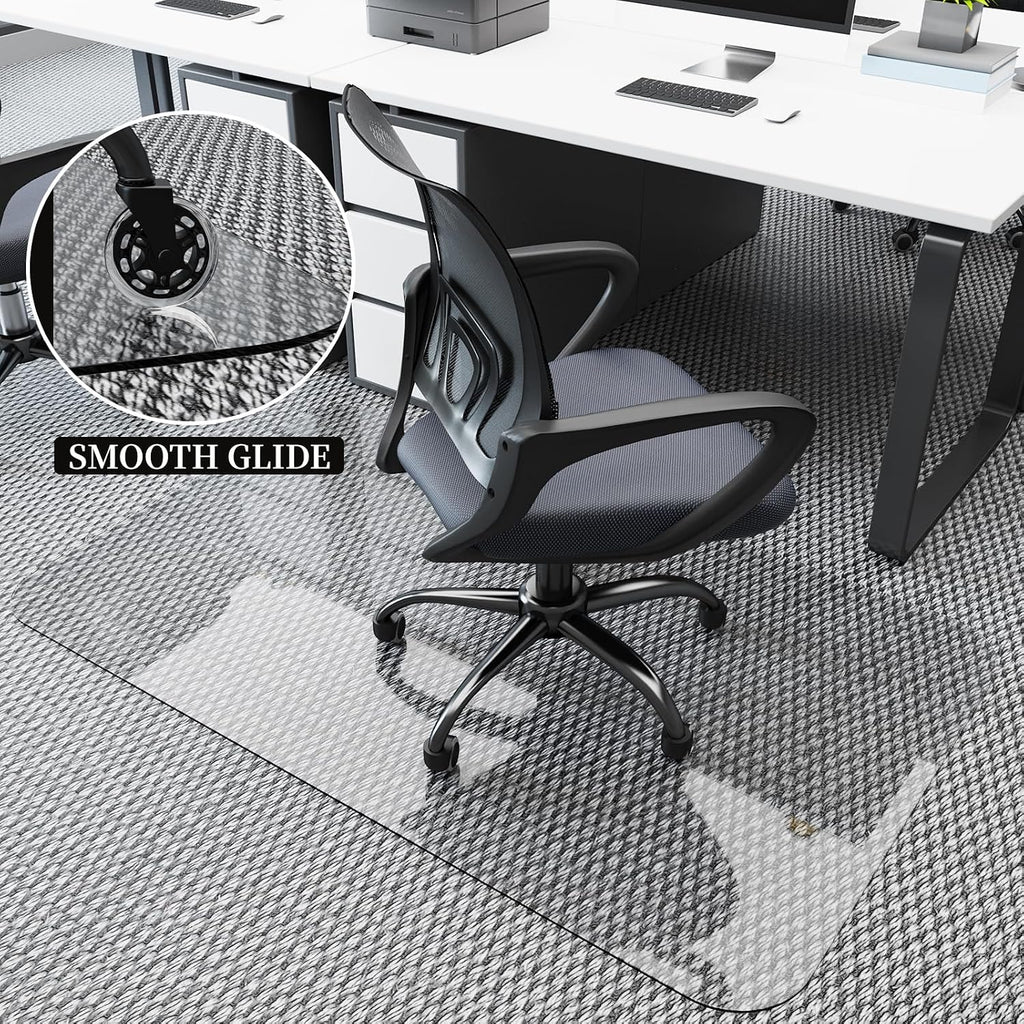 32"x48" Heavy Duty Clear Office Chair Mat for Carpet | Chair Mat Under Computer Desk Floor Mat Protector for Carpeted Floors, Can be Used on Carpet or Hard Floor